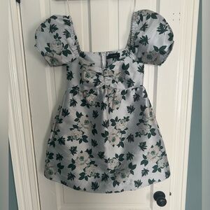 En saison Iris Jacquard babydoll mini dress